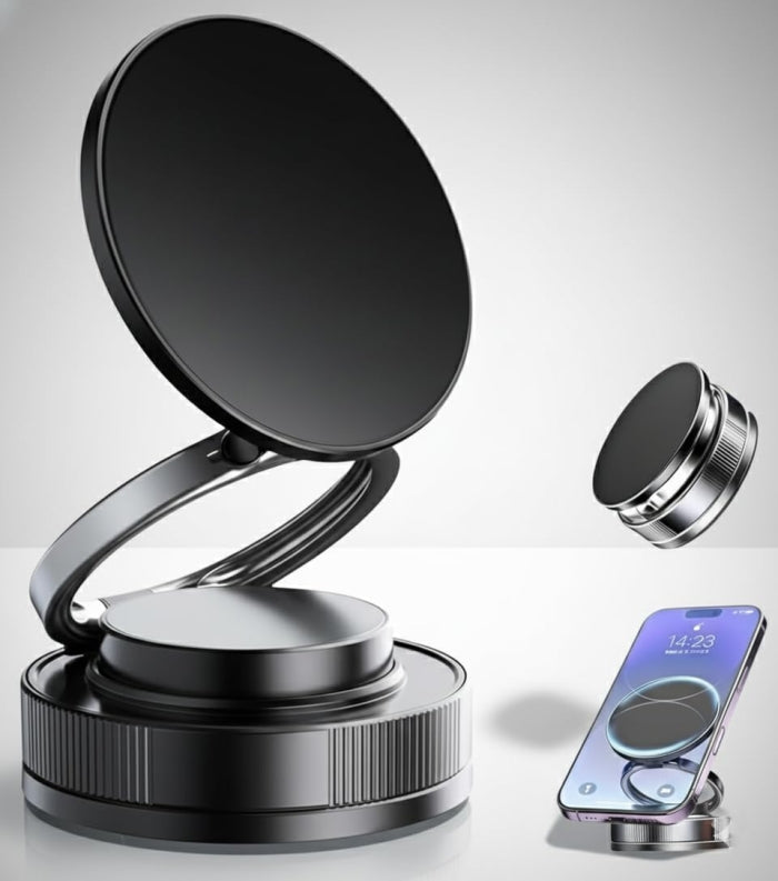 Support Téléphone Pliable Magnétique 3 Axes Rotation 360° Design Compact et Stable