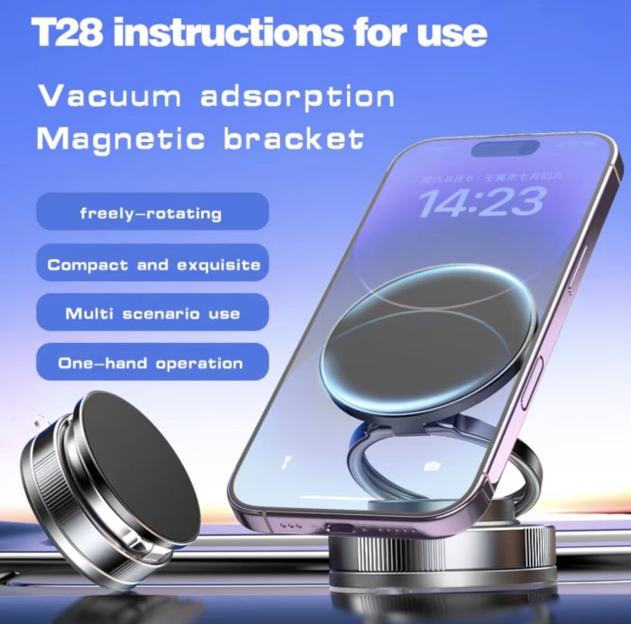 Support Téléphone Pliable Magnétique 3 Axes Rotation 360° Design Compact et Stable