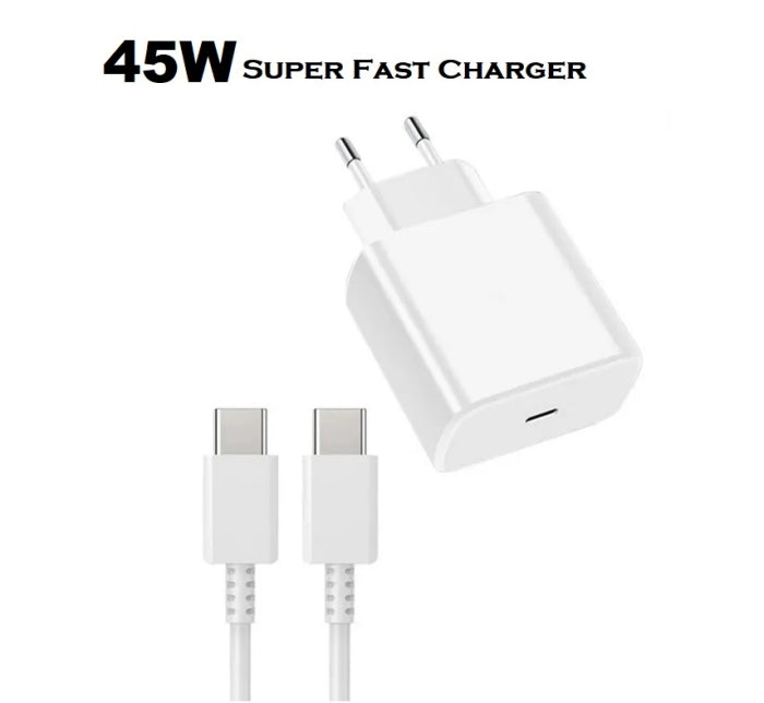 Chargeur Ultra Rapide 45W PD3.0 Avec Câble Type-C vers Type-C 5A