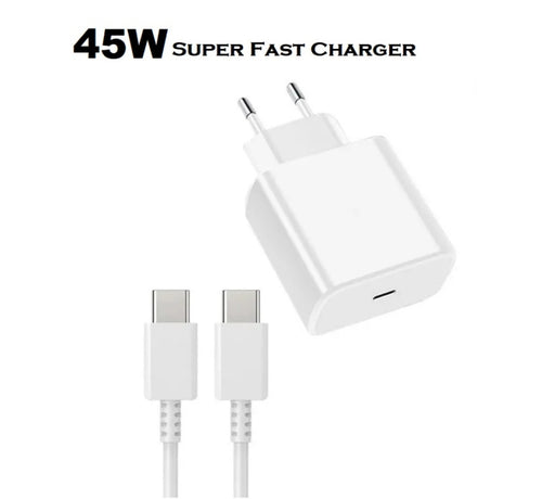 Chargeur Ultra Rapide 45W PD3.0 Avec Câble Type-C vers Type-C 5A