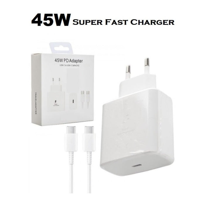 Chargeur Ultra Rapide 45W PD3.0 Avec Câble Type-C vers Type-C 5A