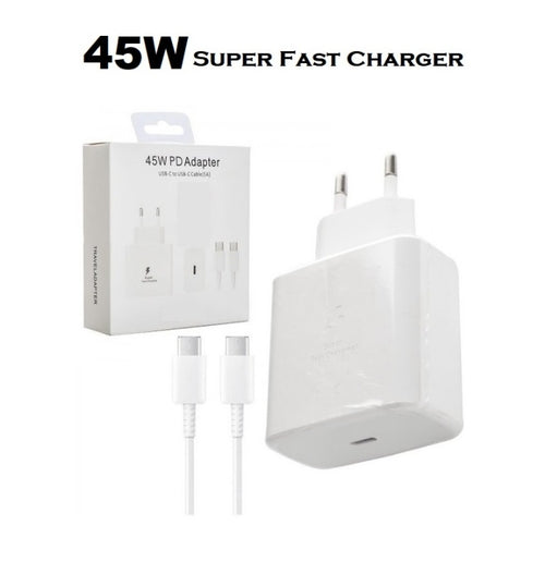 Chargeur Ultra Rapide 45W PD3.0 Avec Câble Type-C vers Type-C 5A