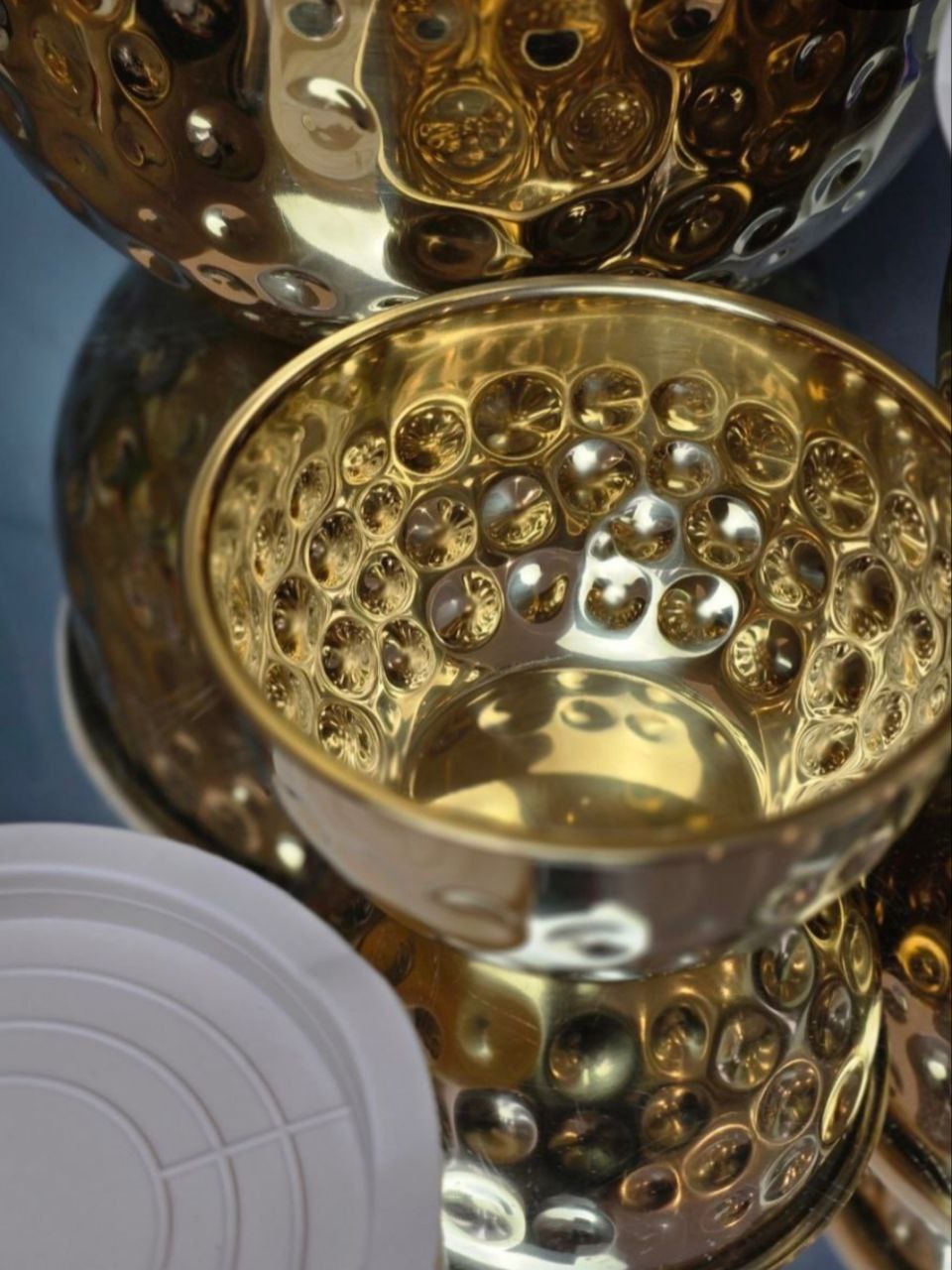 Pack 7 Bols Dore Martele + 7 Covercle - Luxormarket