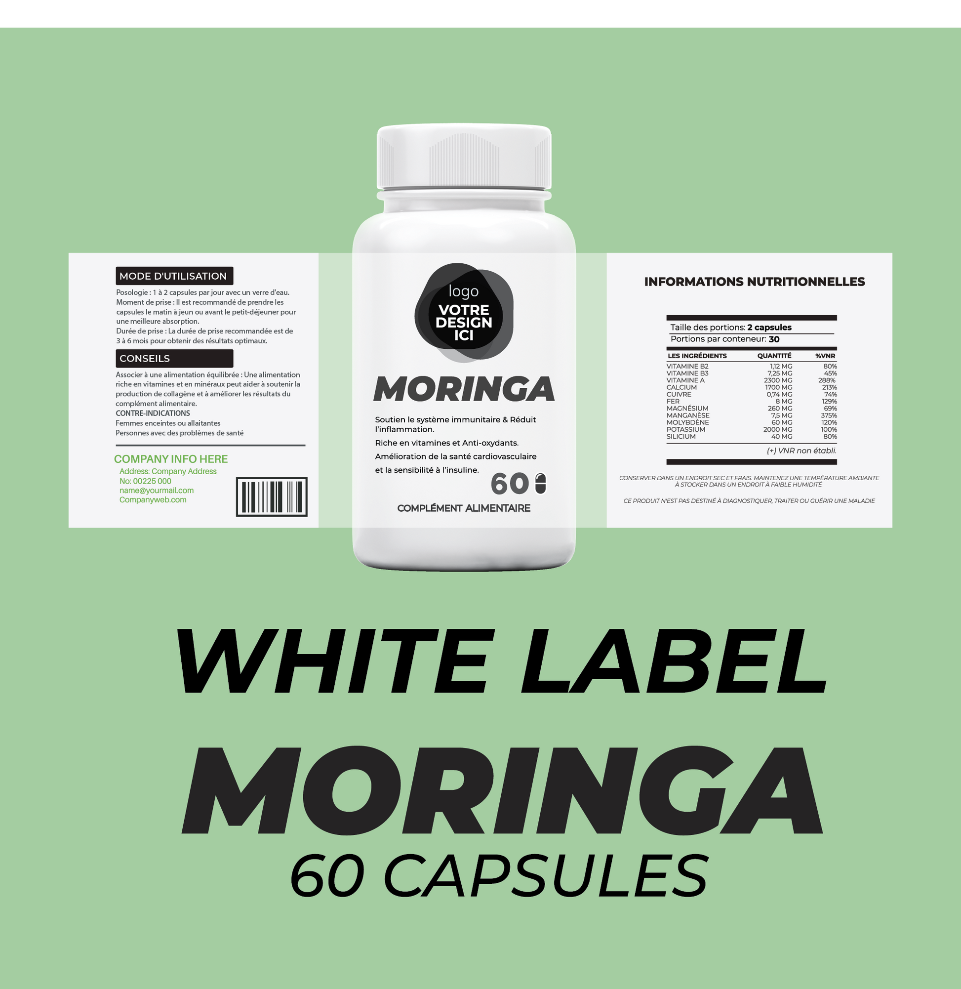 MORINGA 60 CAPSULES (WHITE LABEL) (Copy) - Luxormarket