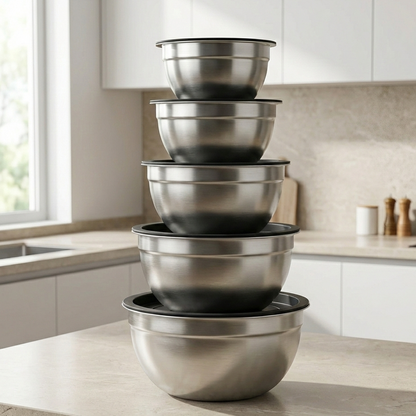 5 Bols Menagers + 5 Couvercle