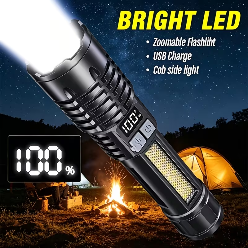 Geant Lampe Torche LED COB Liser Ultra Puissante