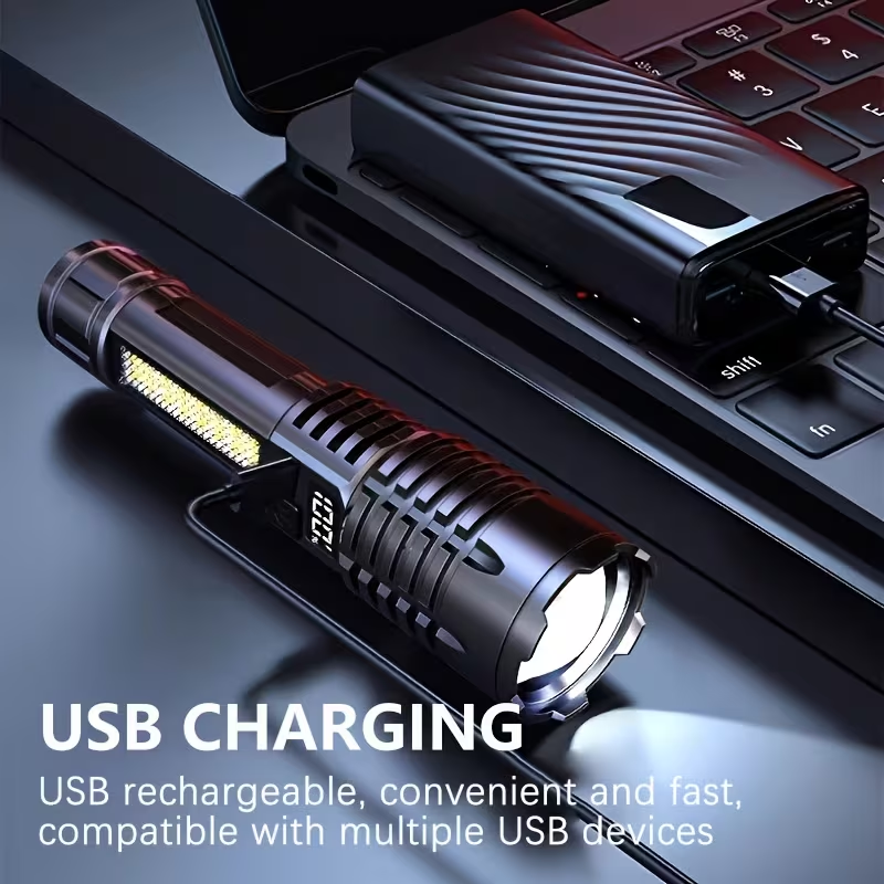 Geant Lampe Torche LED COB Liser Ultra Puissante